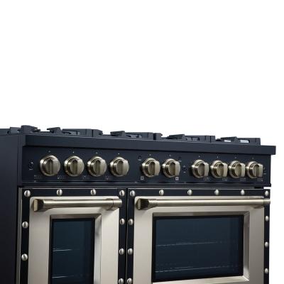 48" Forno Valente 6.7 Cu. Ft. Dual Fuel Range with 8 Sealed Burners - FFSGS6199-48CPBLK