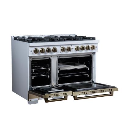 48" Forno Valente Dual Fuel Range with 8 Sealed Burners - FFSGS6199-48CPWHT