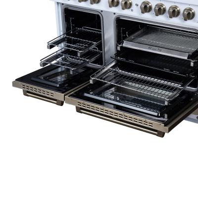 48" Forno Valente Dual Fuel Range with 8 Sealed Burners - FFSGS6199-48CPWHT