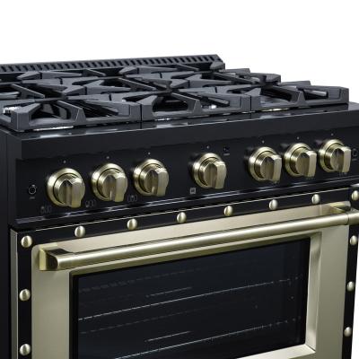 36" Forno 5.2 Cu. Ft. Valente Gas Range with 6 Sealed Burners - FFSGS6299-36CPBLK