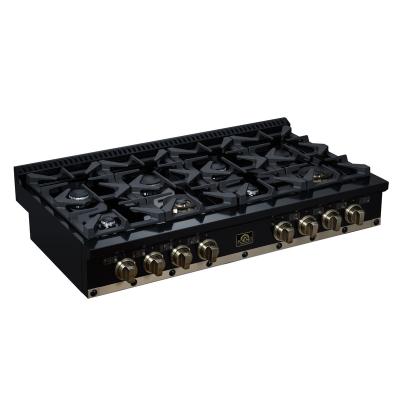 48" Forno Valente Gas Cooktop with 8 Sealed Burners - FCTGS5799-48CPBLK