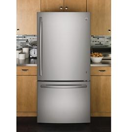 33" GE 24.9 Cu. Ft. Bottom-Freezer Refrigerator with Factory Installed Ice Maker - GDE25ESKSS