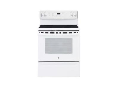 30" GE 5.0 Cu. Ft. Freestanding Electric Self Cleaning Range - JCB630DKWW