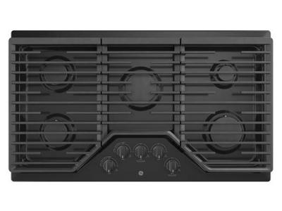 36" GE Built-In Gas Deep Recessed Edge-to-Edge Black Cooktop - JGP5036DLBB