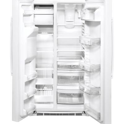 36" GE 25.1 Cu. Ft. Side-By-Side Refrigerator In White - GSS25IGNWW