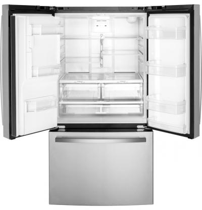 36" GE 25.6 Cu. Ft. Fingerprint Resistant French-Door Refrigerator - GFE26JYMFS