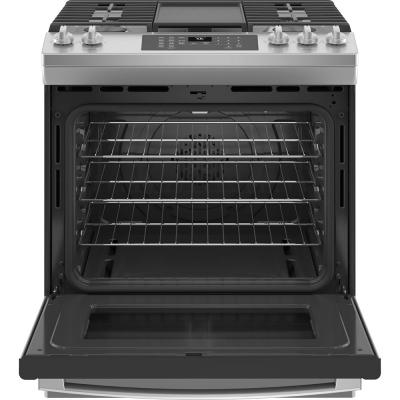 30" GE 5.6 Cu. Ft. Slide In Gas Range With Convection - JCGS760SPSS