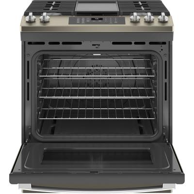 30" GE 5.6 Cu. Ft. Slide In Gas Range With Convection - JCGS760EPES