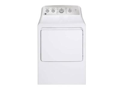 27" GE 7.2 Cu. Ft. Capacity Top Load Gas Dryer With SaniFresh Cycle In White - GTD45GBMRWS