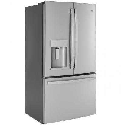 36" GE 22.1 Cu. Ft. Counter-Depth Fingerprint Resistant French-Door Refrigerator - GYE22GYNFS