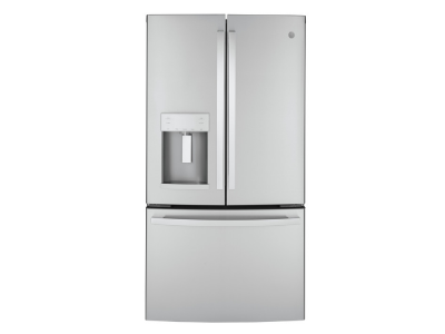 36" GE 22.1 Cu. Ft. Counter-Depth Fingerprint Resistant French-Door Refrigerator - GYE22GYNFS