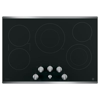 36" GE Profile Electric Cooktop with Built-in Knob Control - PP7036SJSS