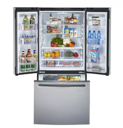 33" GE Profile 24.5 Cu. Ft. French Door Bottom-Mount With Factory Installed Icemaker - PNE25NSLKSS