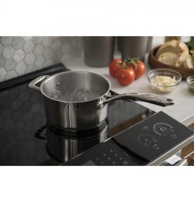 30" GE Profile 5.3 Cu. Ft. Slide In Front Control Induction Self-Cleaning Range - PCHS920BMTS