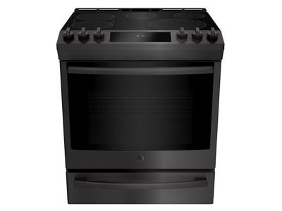 30" GE Profile 5.3 Cu. Ft. Slide In Front Control Electric Self-Cleaning Range - PCS940BMTS