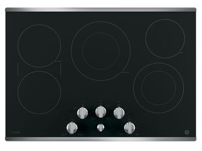 30" GE Profile  Electric Cooktop with Built-In Knob Control - PP7030SJSS