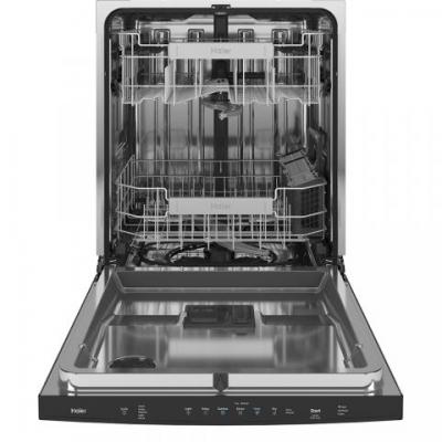 24" Haier Top Control Interior Dishwasher With Sanitize Cycle In Fingerprint Resistant Stainless Steel - QDP555SYNFS